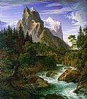 Unknown The Wetterhorn with the Reichenbachtal painting